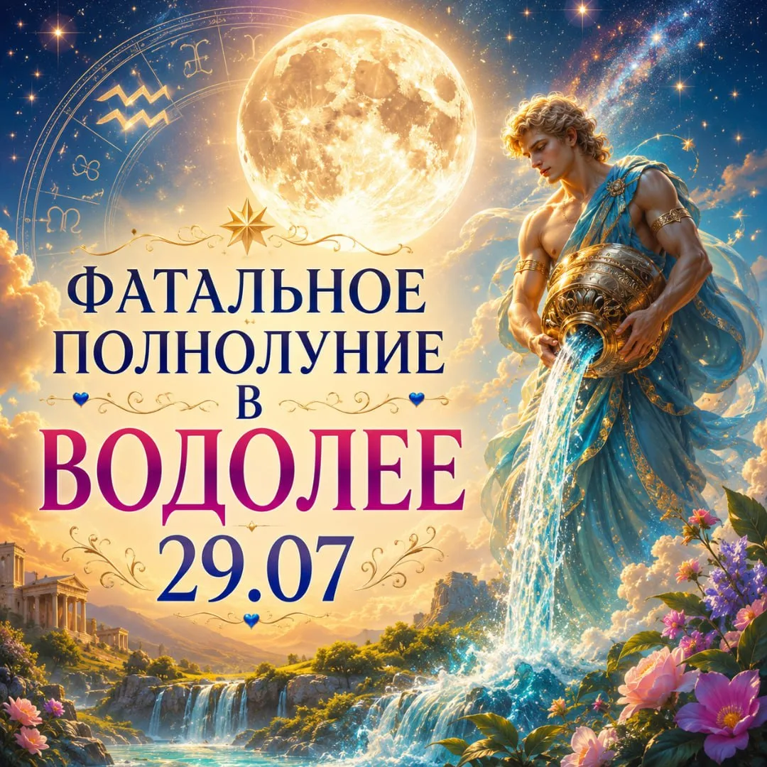 ФАТАЛЬНОЕ ПОЛНОЛУНИЕ В ВОДОЛЕЕ 29.07: ДВЕРЬ В ЗАТМЕНИЯ ОТКРЫТА.

29 июля произойдет одно из самых зн