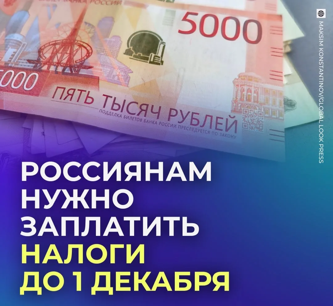 💸 Россиянам напомнили, когда нужно заплатить налоги.