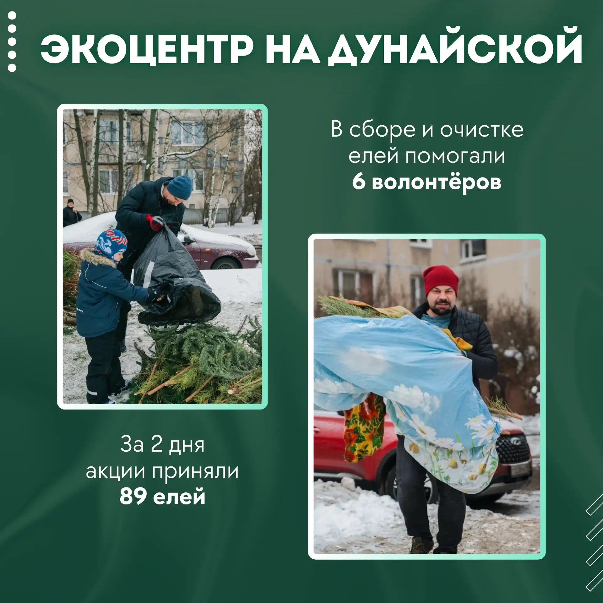 🎄 В эти выходные, 17 и 18 января, в экоцентрах Санкт-Петербурга прошла акция «Ёлки-пал...