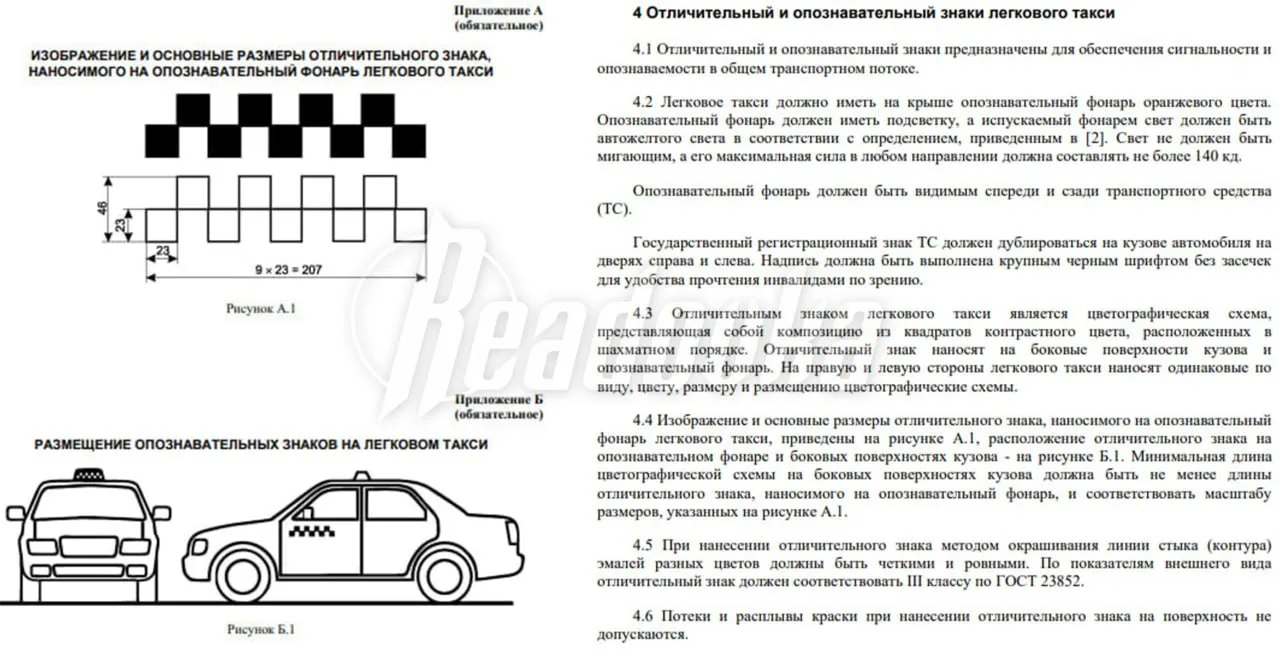 С 1 июля в России начал действовать ГОСТ для легкового такси

Согласно стандарту, на крыше такси дол