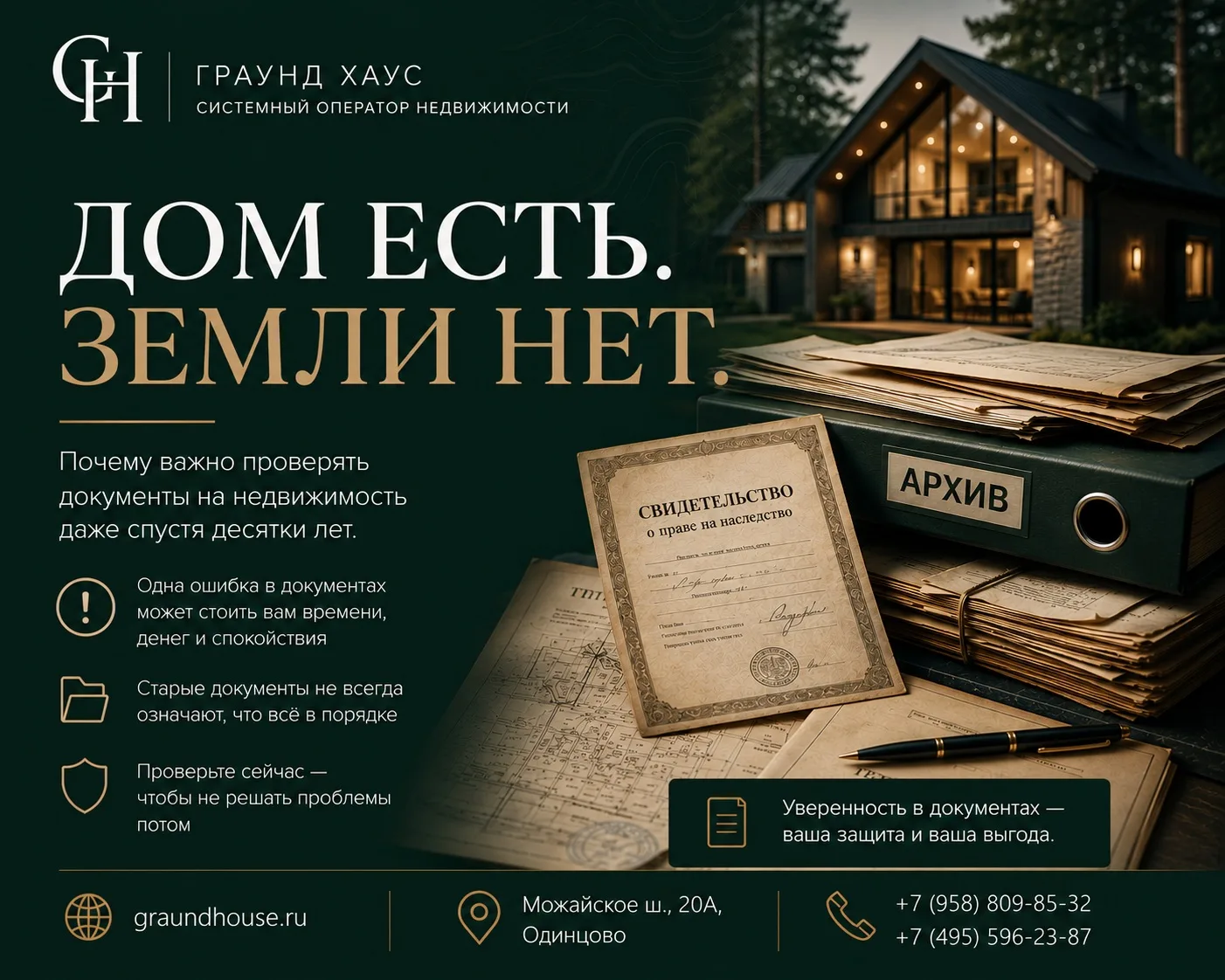 📍30 лет люди были уверены, что у них всё оформлено.