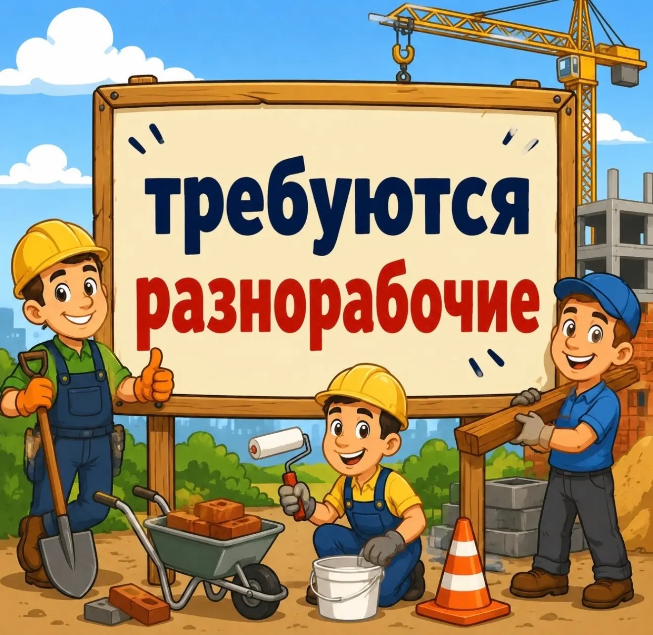 Требуется разнорабочие (уборка территории и цехов, помощь мастерам).