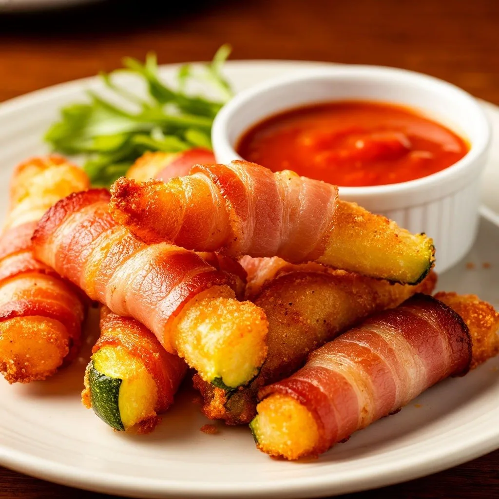 Кабачок фри с беконом в аэрогриле 🥒🥓