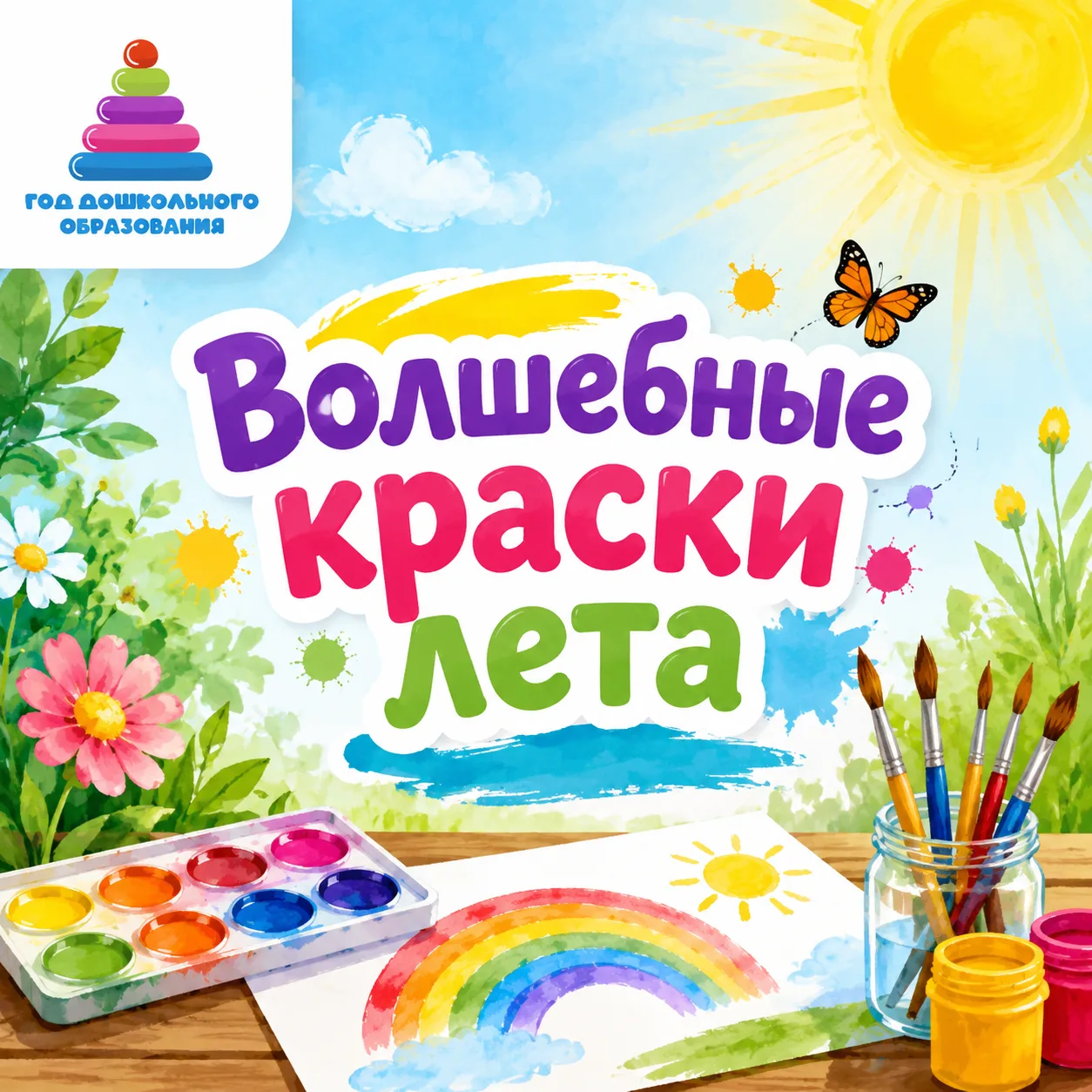 🎨 «Волшебные краски лета» 

Лето — это время, когда мир сверкает самыми яркими цветами: зелёной тра