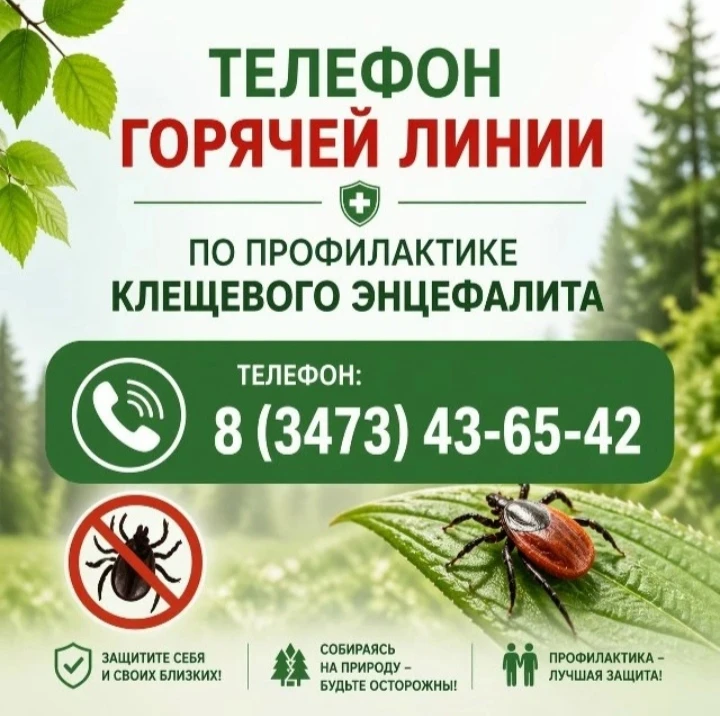 В Стерлитамаке с 27 апреля откроют горячую линию по профилактике клещевого энцефалита.

Она будет ра
