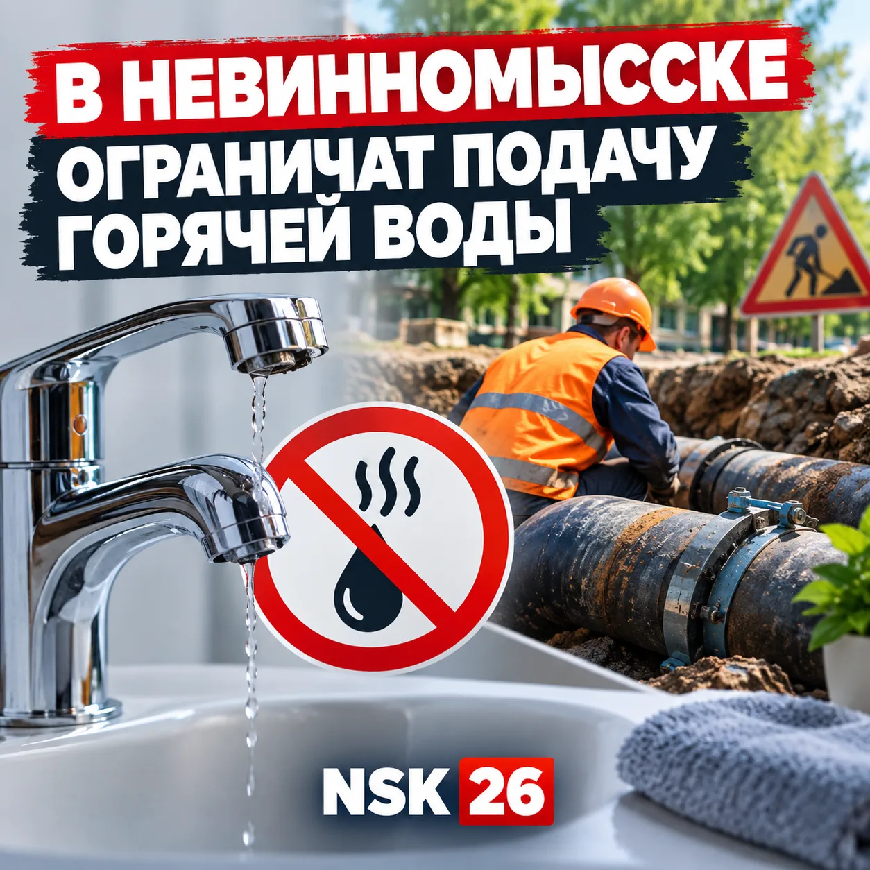 🚱 В 6 микрорайоне Невинномысска временно прекратят подачу горячей воды