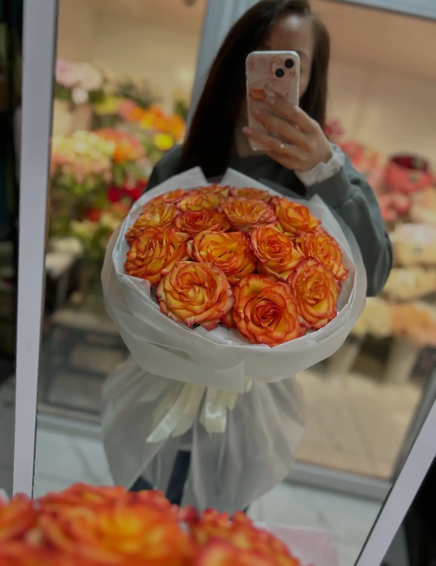 15 оранжевых роз 🧡