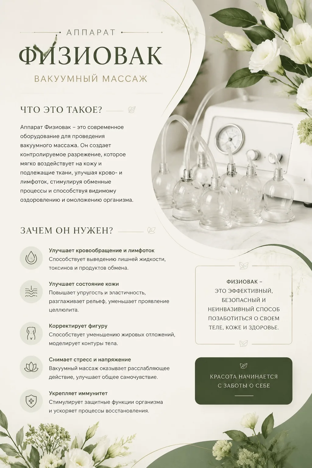 Аппарат «Физиовак» и вакуумный массаж: дышите полной грудью (и не только!) ✨

Представьте, что у ваш