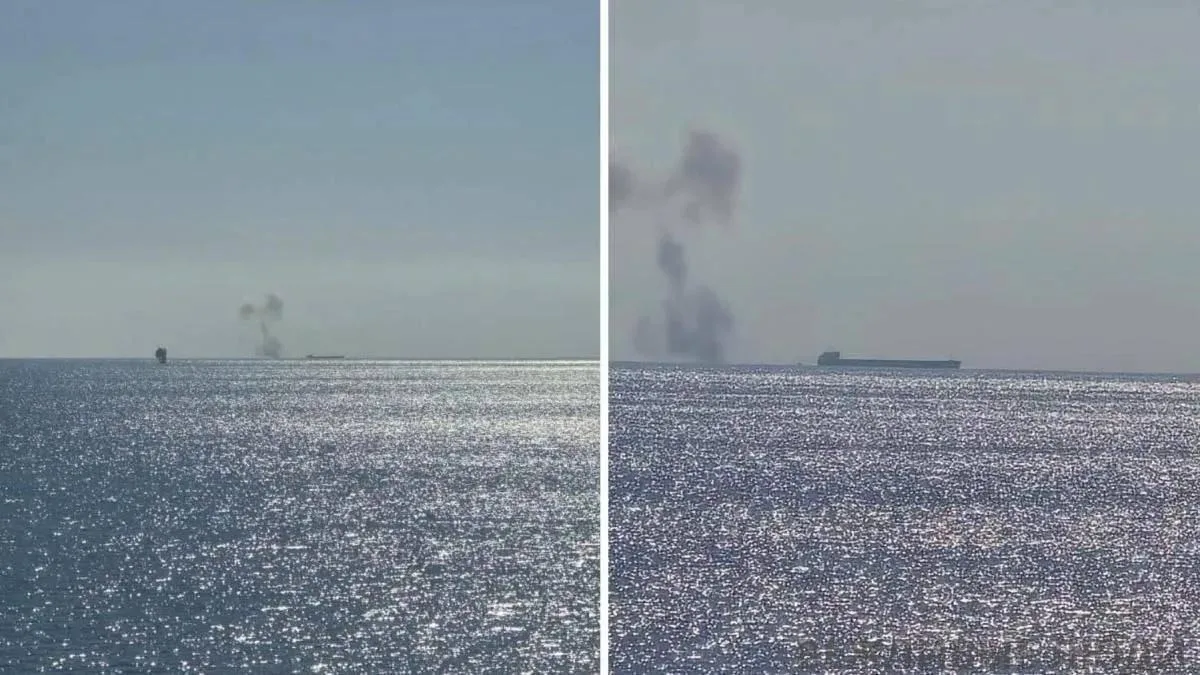 🔥Неподалёку от побережья Румынии в Чёрном море дрон прилетел по грузовому судну Royad ...