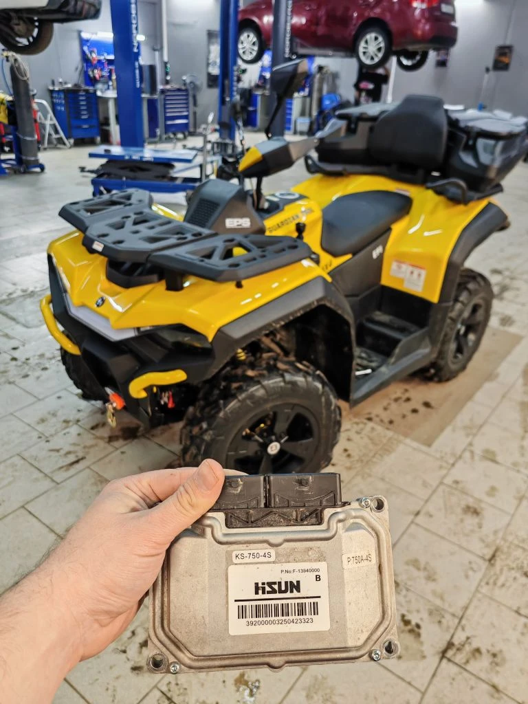 Сделан чип-тюнинг на квадроцикл Hisun Guardian 750L. Убрано множество заводских косяков...