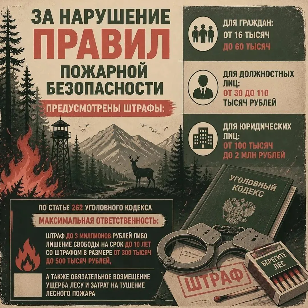 С 15 апреля по 20 октября в Кузбассе действует пожароопасный период.

В это время любые игры с огнем