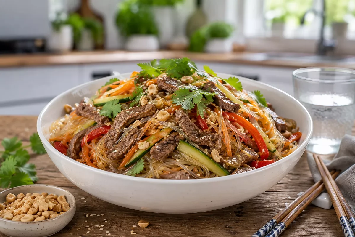 🍜 Говядина с фунчозой и овощами: остро, сочно, ароматно.

Ингредиенты:

🔸450 г говядины

🔸160 г ф