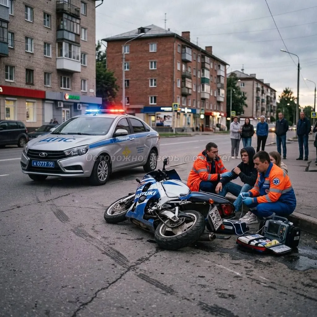 🏍 В Твери двое подростков на мотоцикле получили травмы, пытаясь удрать от полиции