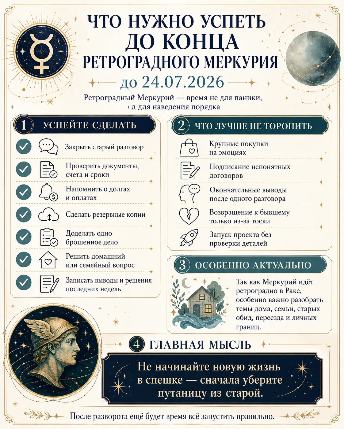 Что нужно успеть до конца ретроградного Меркурия