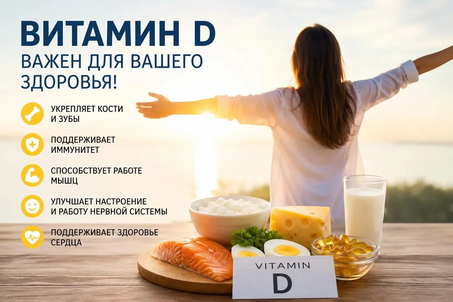 🟡 Витамин D: почему он так важен для организма?

Витамин D играет ключевую роль в поддержании здоро