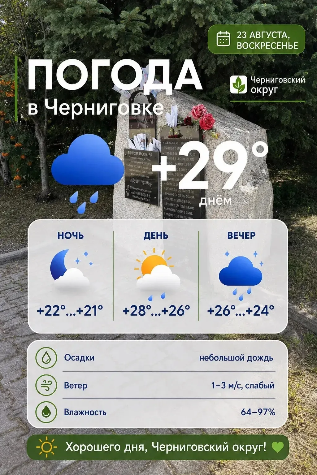 ☀️ Доброе утро, жители Черниговского округа!