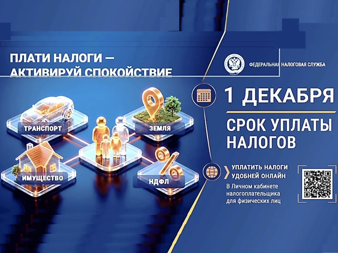 Уважаемые подписчики, важное напоминание о сроках уплаты налогов для физических лиц.