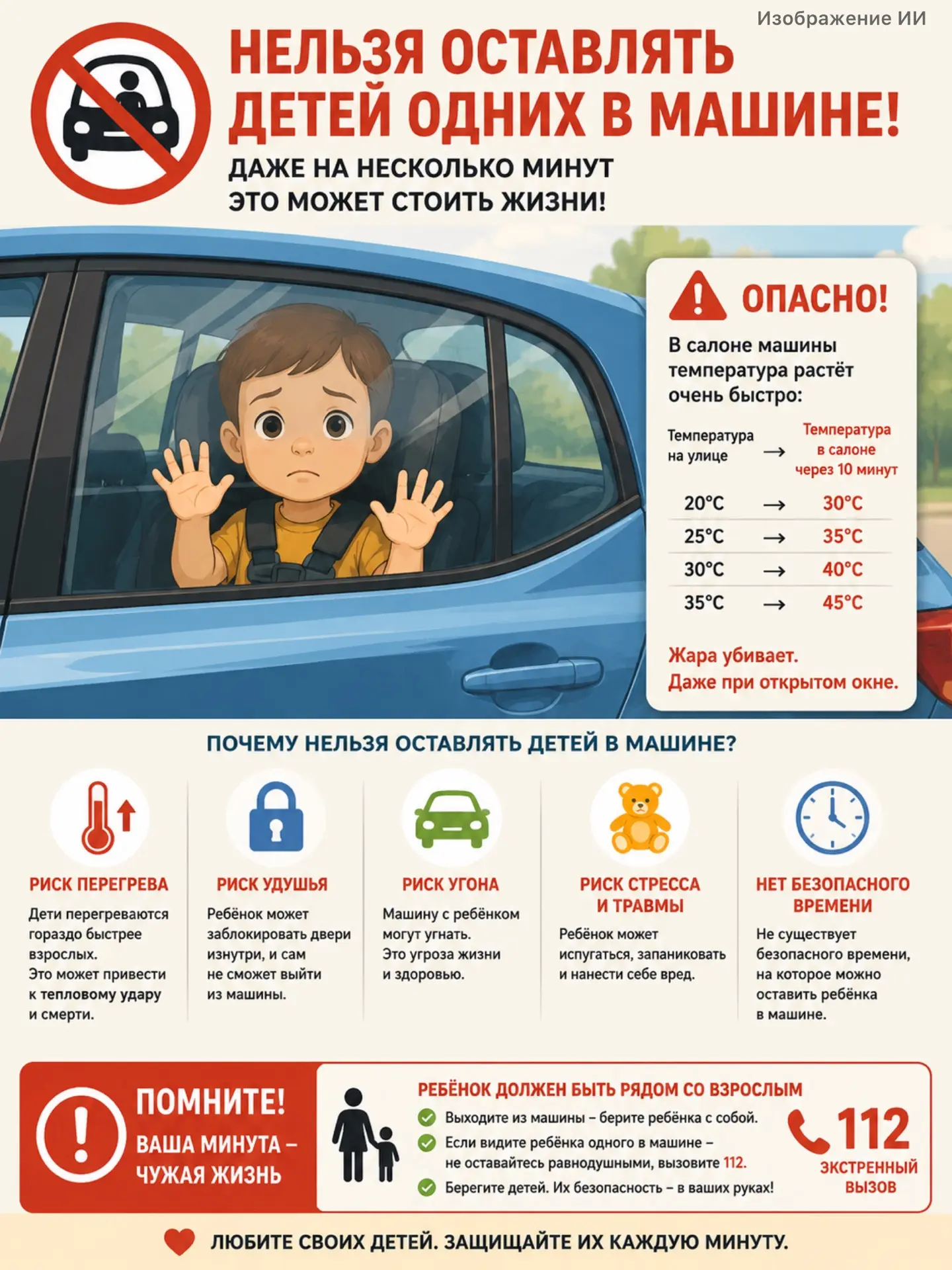 Уважаемые взрослые! Лето — время радости и тепла, но для самых маленьких оно таит смерт...