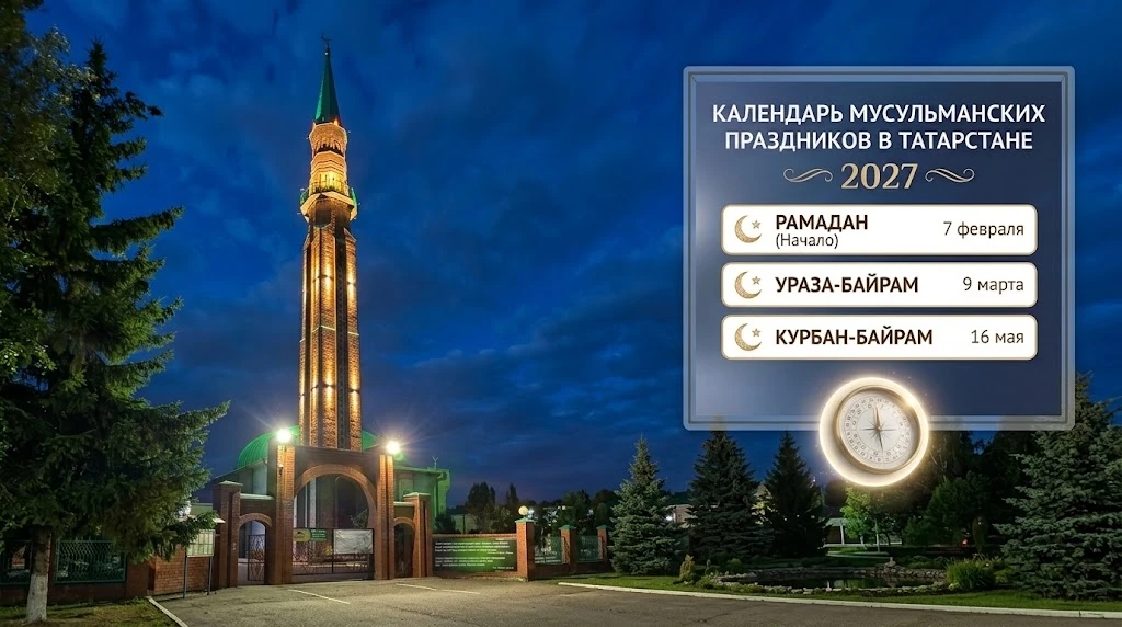 Даты главных мусульманских праздников в Татарстане в 2027 году🌙