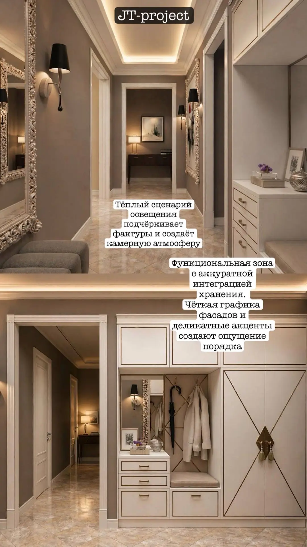 Светлая кухня-гостиная с панорамным остеклением, мягким дневным светом и идеальной геом...