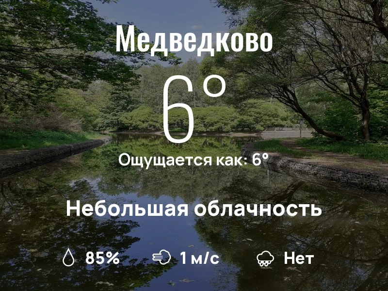 Что с погодой в Медведково?