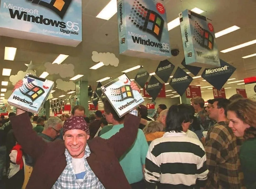 24 августа 95 года состоялся релиз Windows 95 🪟. Это было 31 год назад!