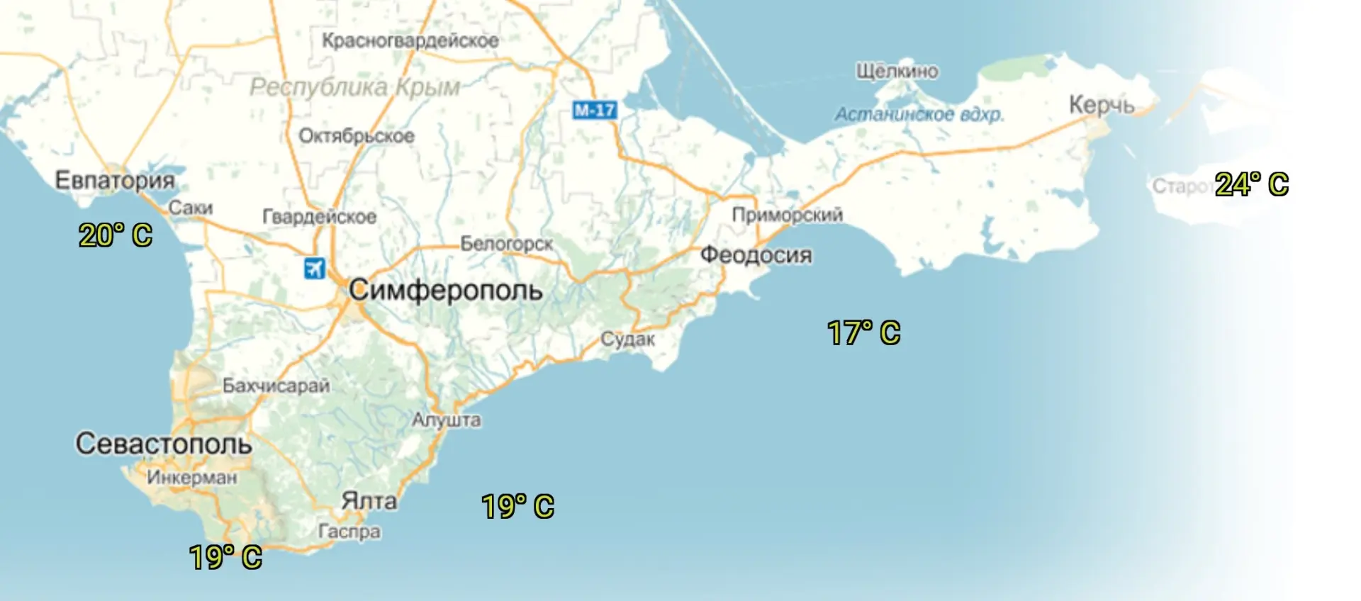 🌊 Температура воды в море у берегов Севастополя +19 градусов.