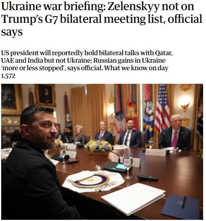Двусторонней встречи Трампа и Зеленского на G7 не будет — The Guardian.

Однако при этом Трамп намер