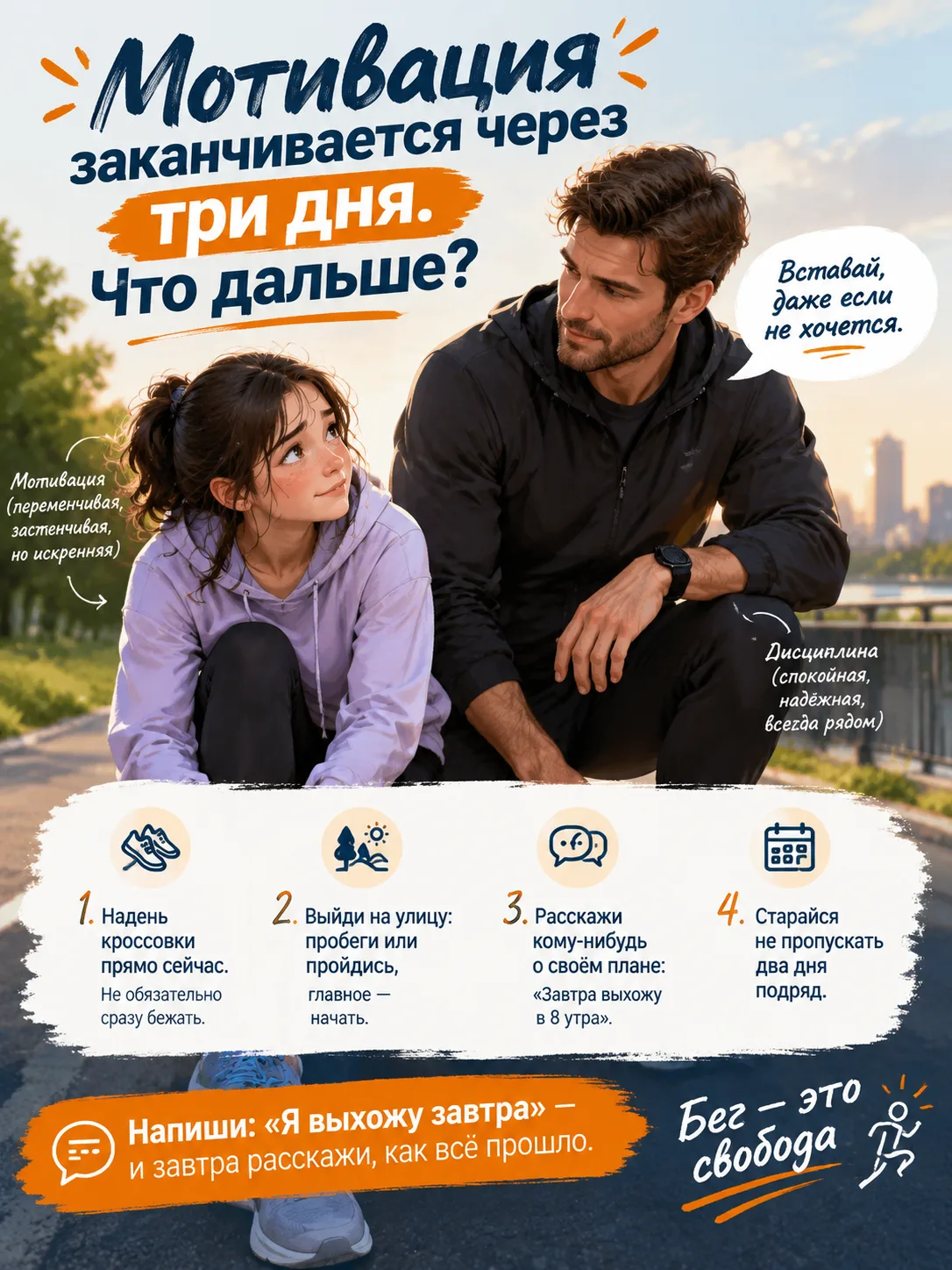 БЕГ И ДИСЦИПЛИНА: КАК ПРИУЧИТЬ СЕБЯ ВЫХОДИТЬ»