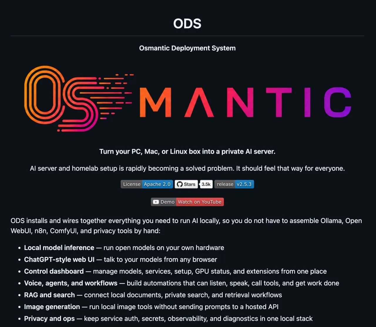 ⚡️ Делаем из личного ПК приватный ИИ-сервер с помощью сервиса ODS — он сам выяснит характеристики ко