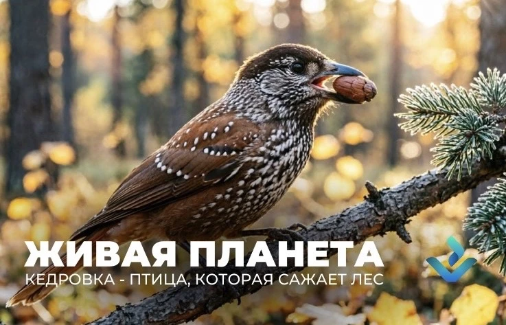 🐦 ЖИВАЯ ПЛАНЕТА: Кедровка - птица, которая сажает лес!