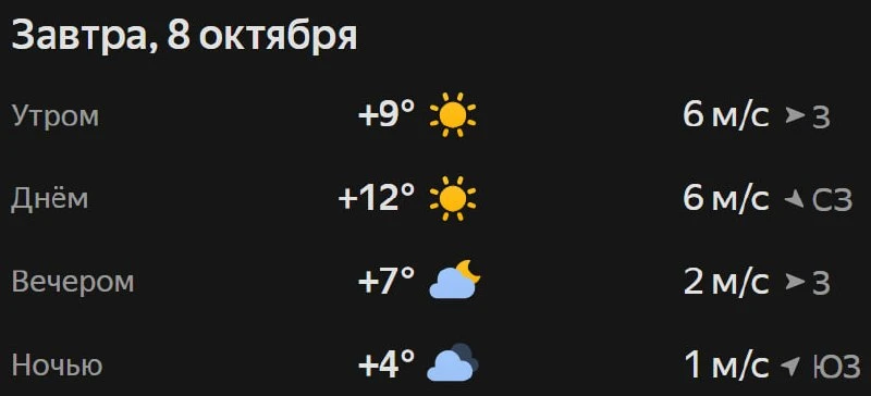 Прогноз погоды☀️
