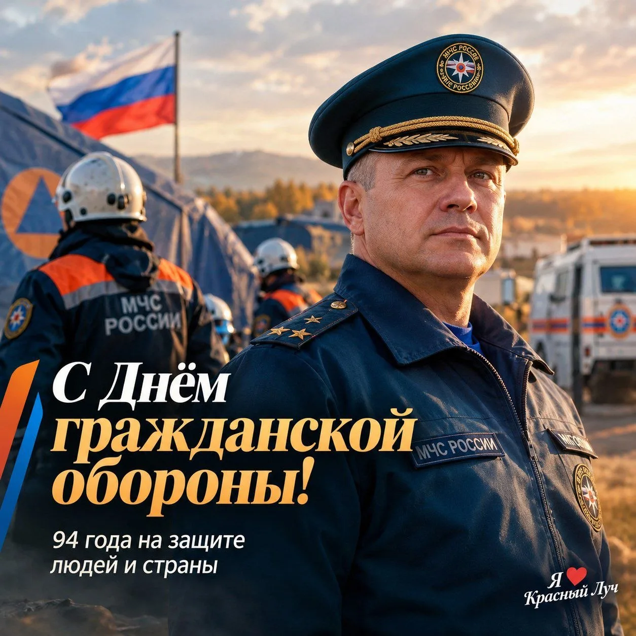 Поздравление главы МЧС России Александра Куренкова по случаю 94-й годовщины со дня обра...