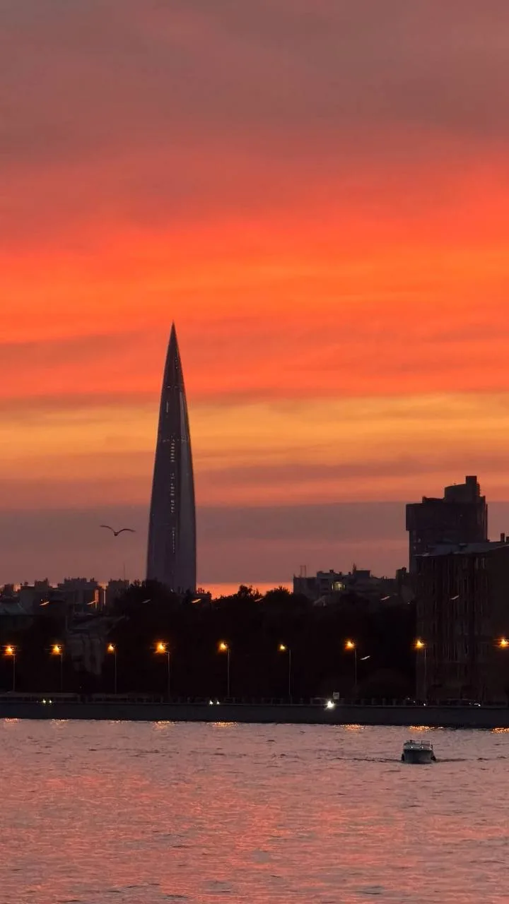 🧡Осенний закат в Питере