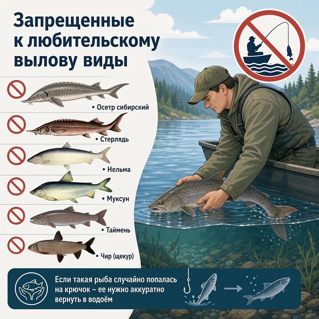 Ямальские реки и озера богаты рыбой: здесь водятся сиговые, щука, окунь, налим и другие виды. Но не 