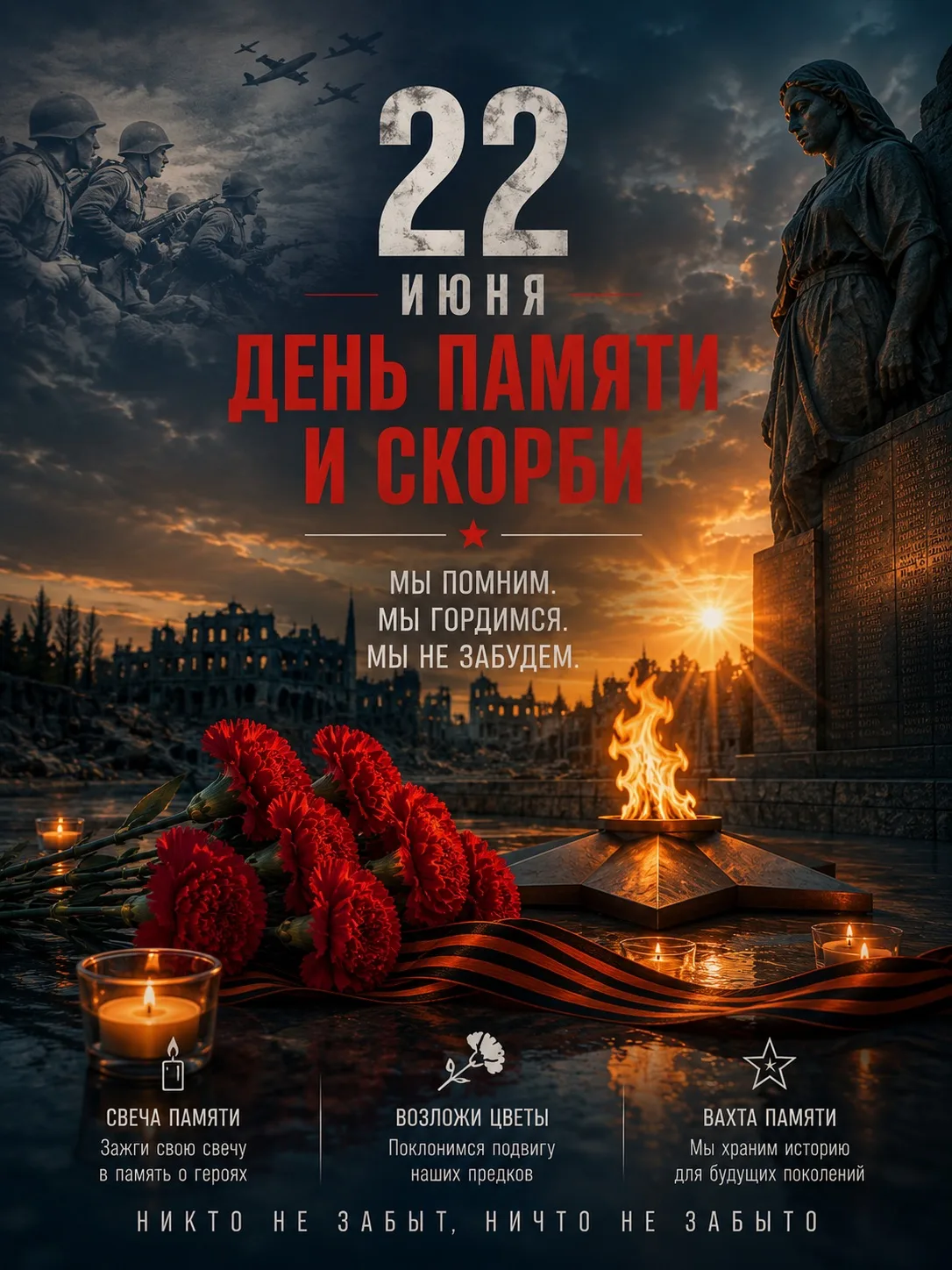 ДЕНЬ ПАМЯТИ И СКОРБИ 🕊️

Сегодня, 22 июня, одна из самых трагических дат в истории нашей страны. Ро
