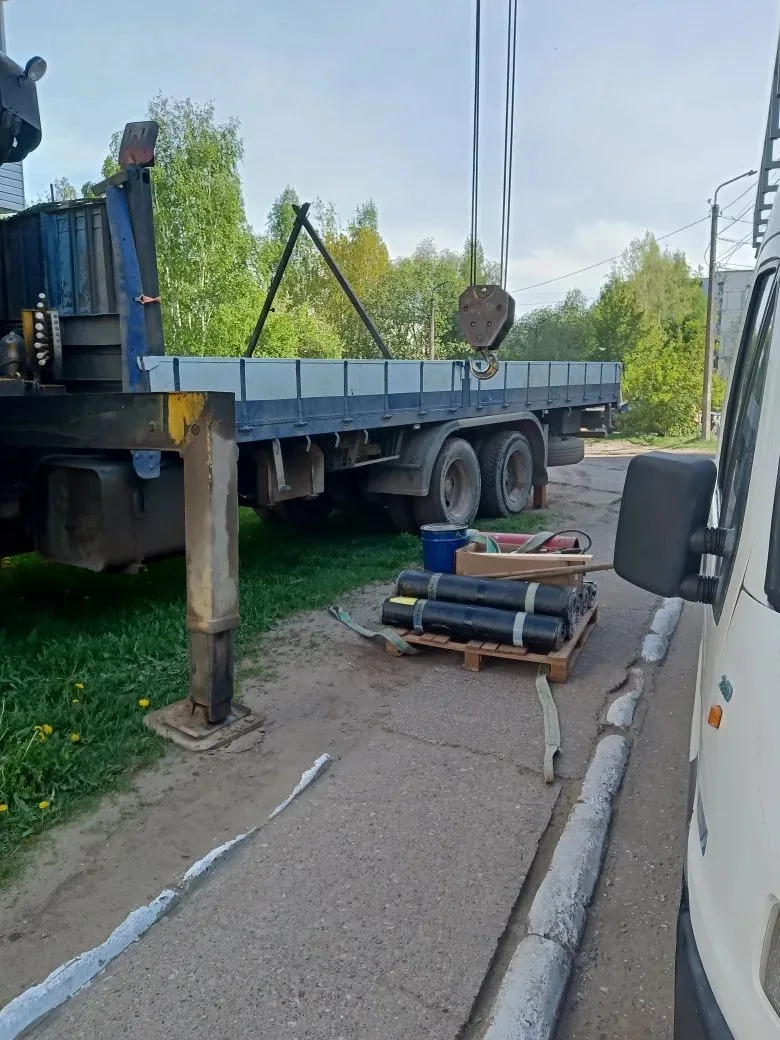 По адресу проспект Победы д.6 осуществлён подъем материалов для проведения текущего рем...