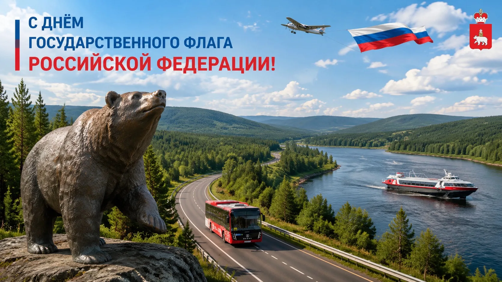 🇷🇺 Поздравляем жителей Прикамья с Днём Государственного флага Российской Федерации!