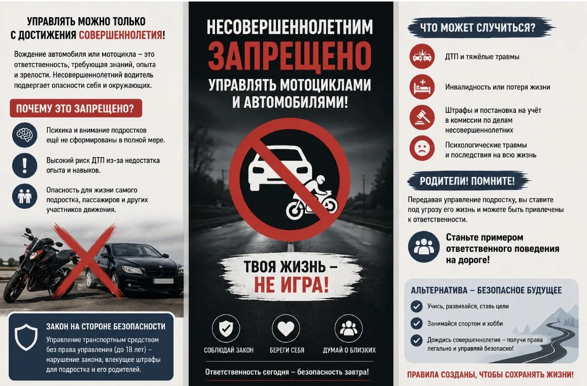 🚔 УВАЖАЕМЫЕ ЖИТЕЛИ МОНГУН-ТАЙГИНСКОГО КОЖУУНА!

Напоминаем, что управление автомобилями, мотоциклам