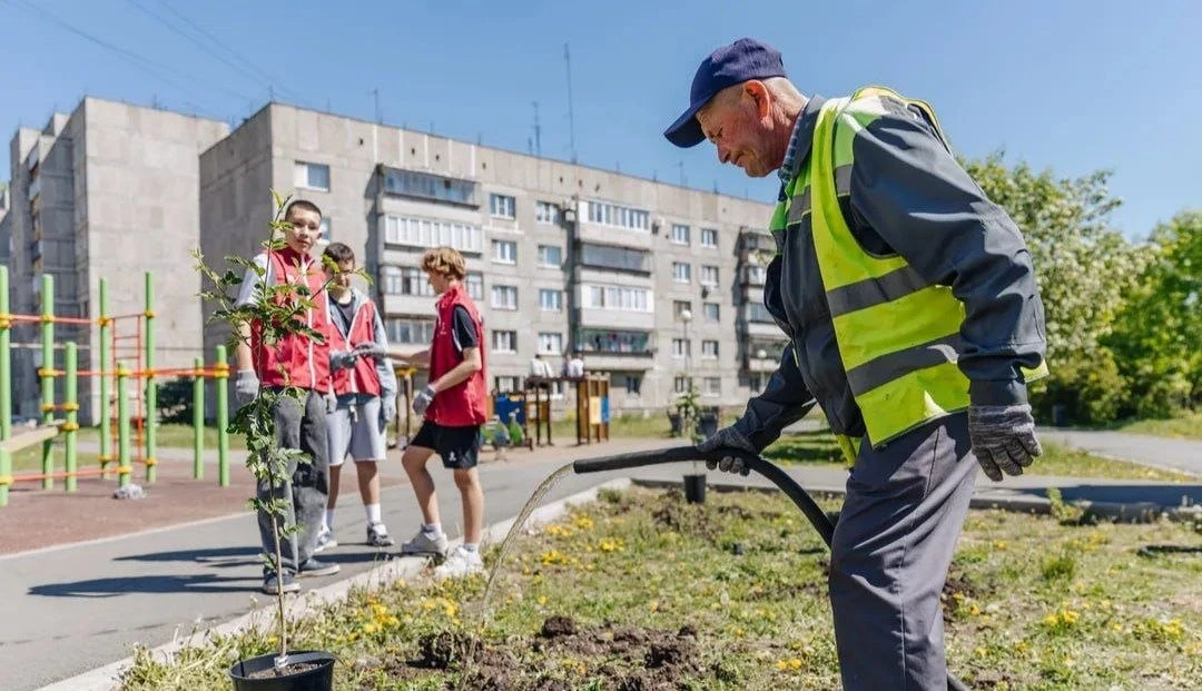 В Магнитогорске появилась молодёжная аллея из пяти яблонь и семи рябин  Аллею высадили студенты и во