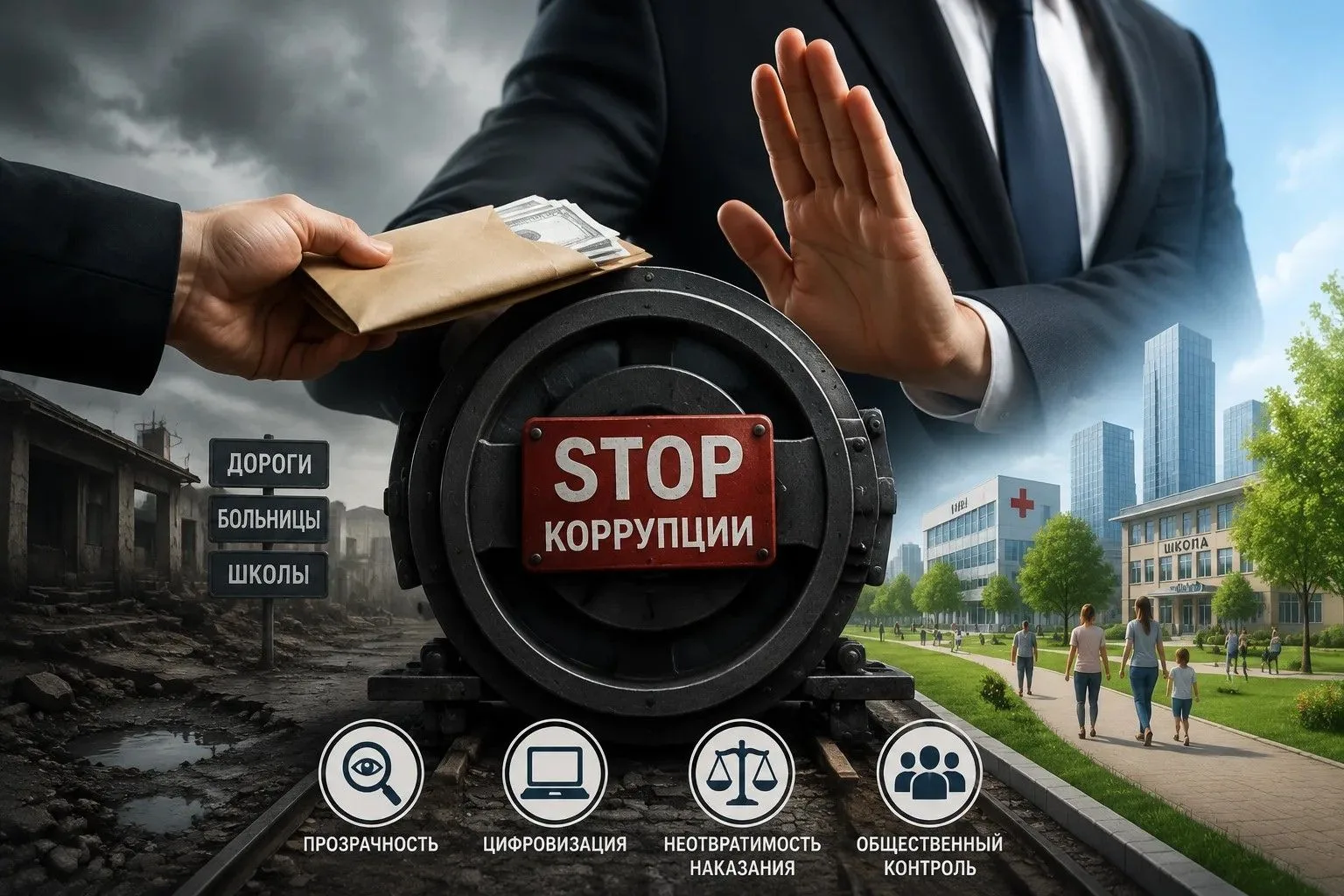 🚨 Коррупция — угроза государству!

Она не просто нарушает закон — она ломает систему: тормозит экон
