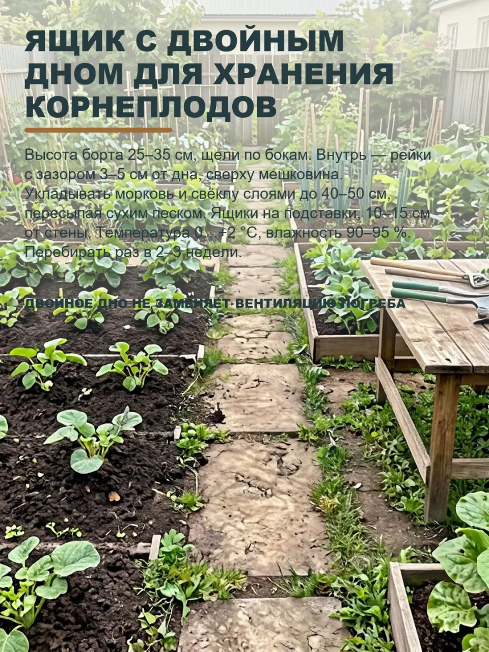 ПОЧЕМУ ЯЩИК С ДВОЙНЫМ ДНОМ СПАСАЕТ МОРКОВЬ ДО ВЕСНЫ