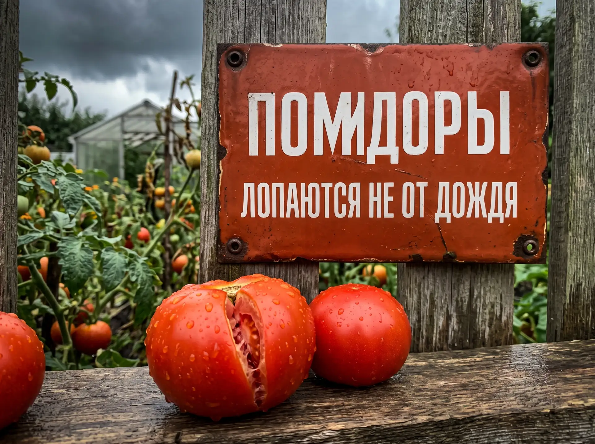 ТОМАТЫ МОГУТ ТРЕСНУТЬ НА ДНЯХ. И ДОЖДЬ ТУТ НЕ ГЛАВНЫЙ ВИНОВНИК