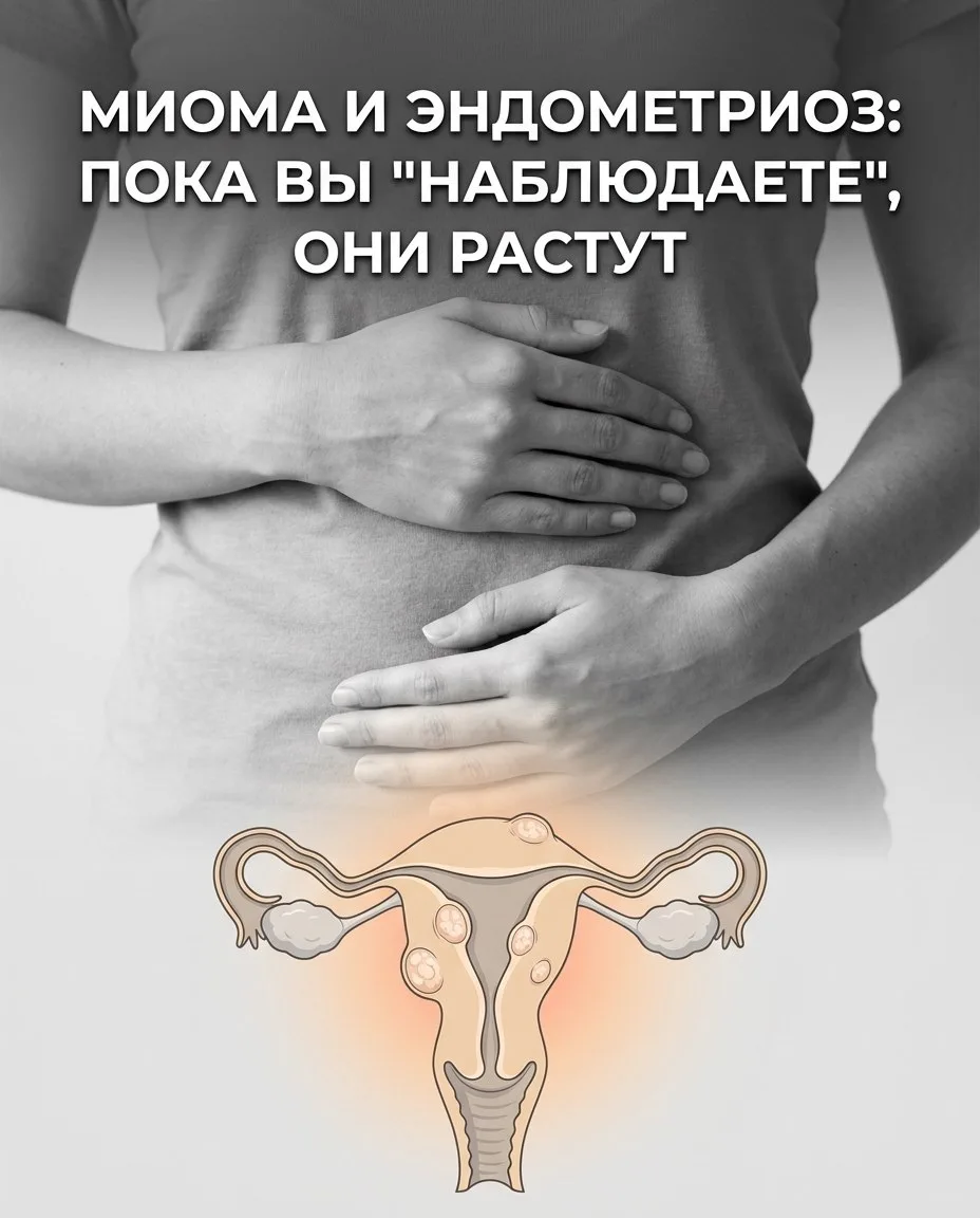 Миома и эндометриоз: пока вы «наблюдаете», они растут