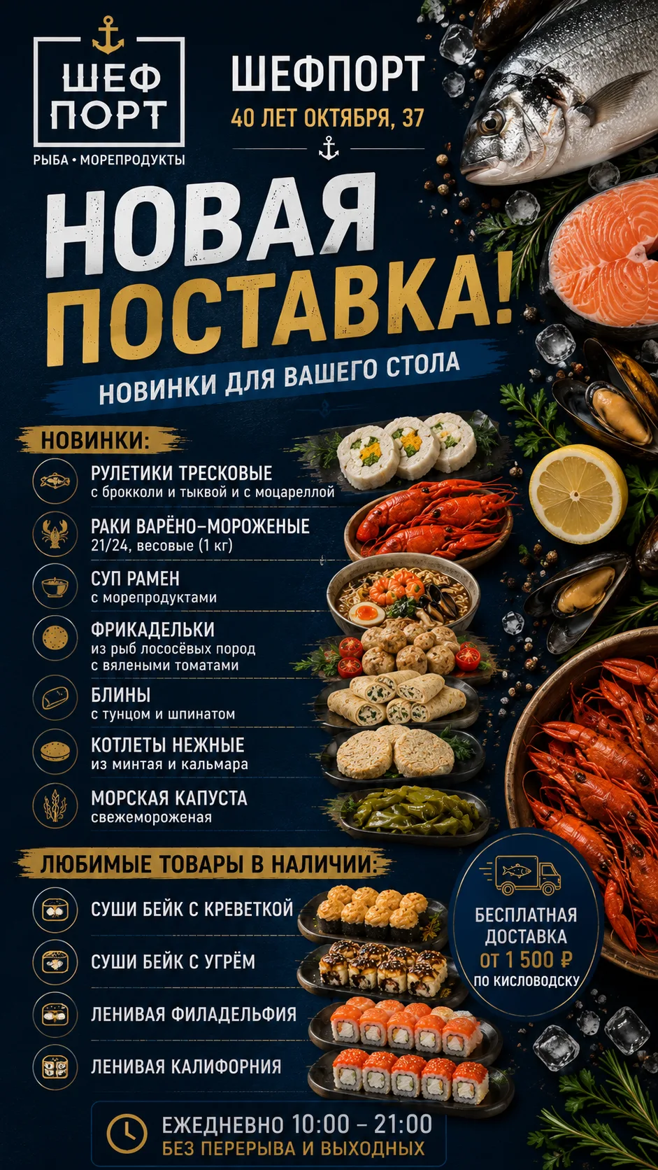 🐟 ШЕФ ПОРТ, 40 лет Октября, 37