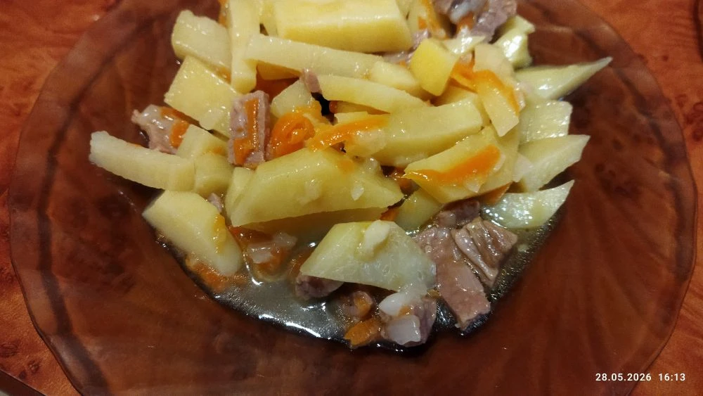 Простой рецепт вкусного ужина🥔🥩
