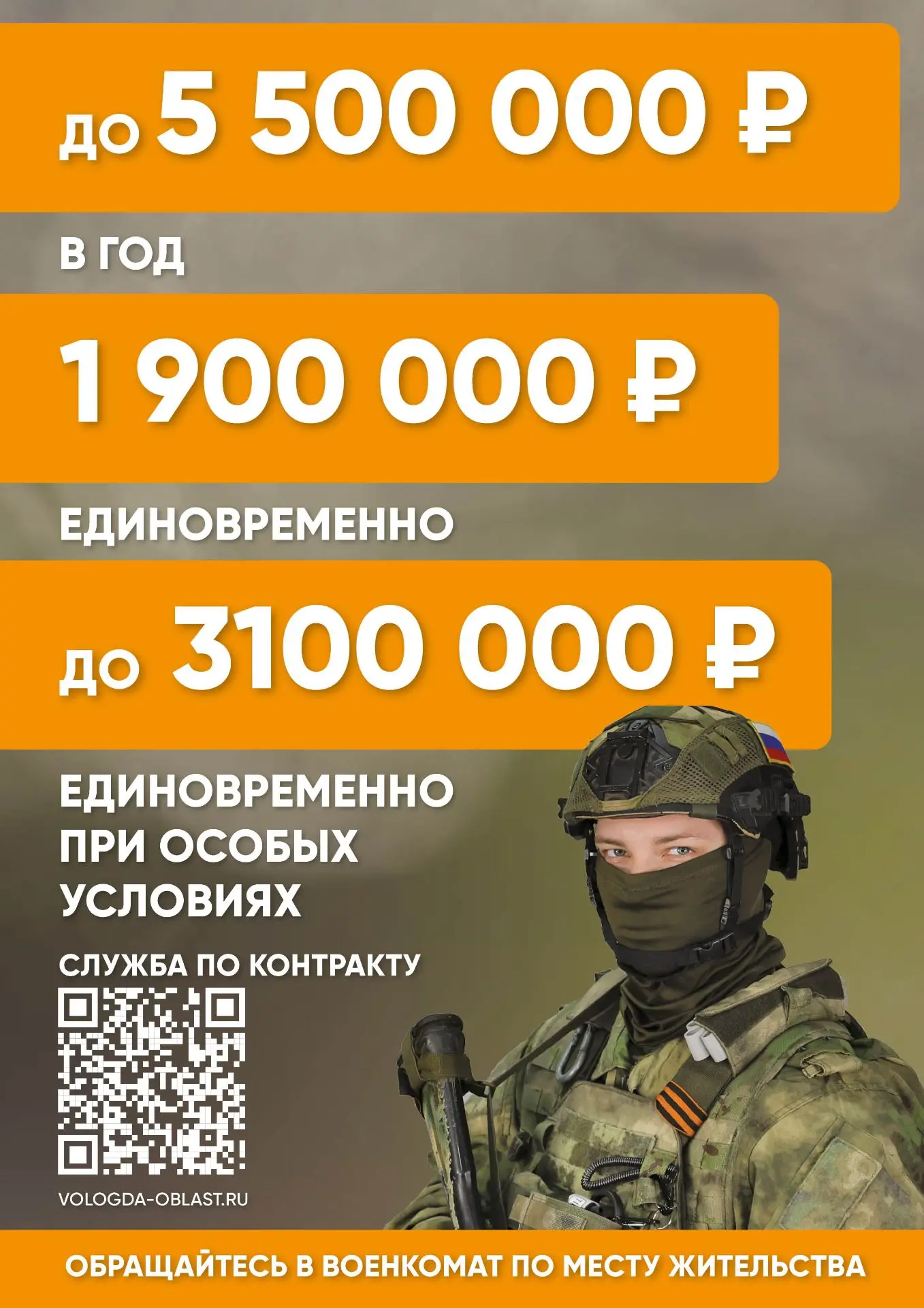 Приглашаем граждан на военную службу по контракту.

✅ денежное довольствие зависит от должности, зва