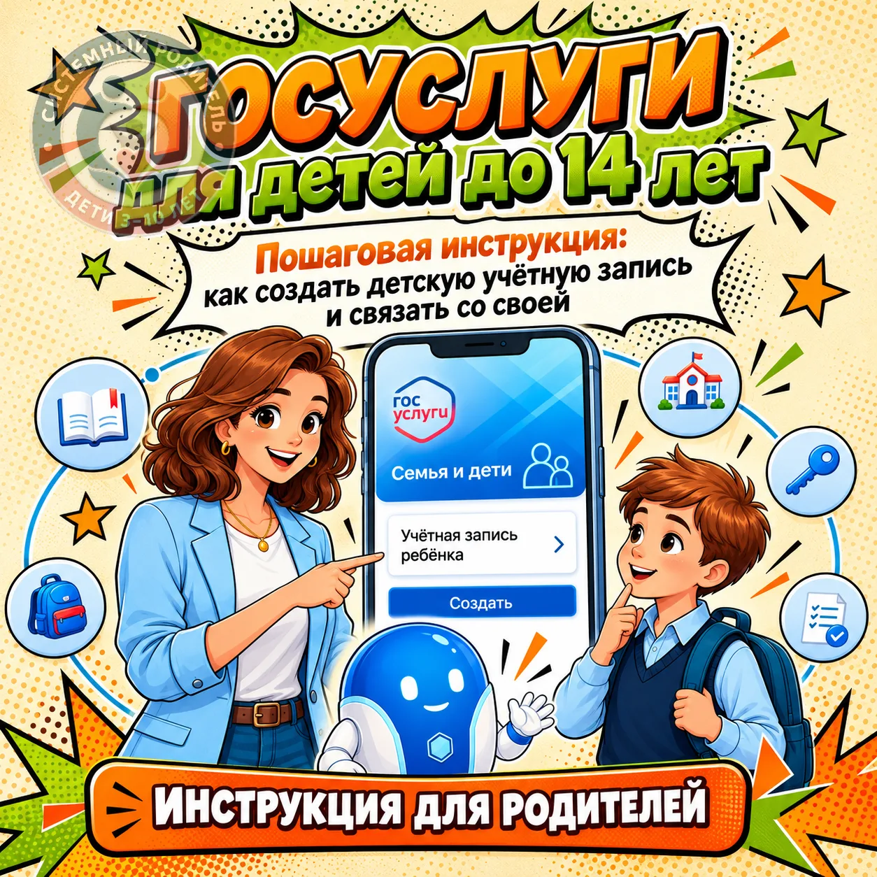 📱 Как зарегистрировать ребёнка на Госуслугах