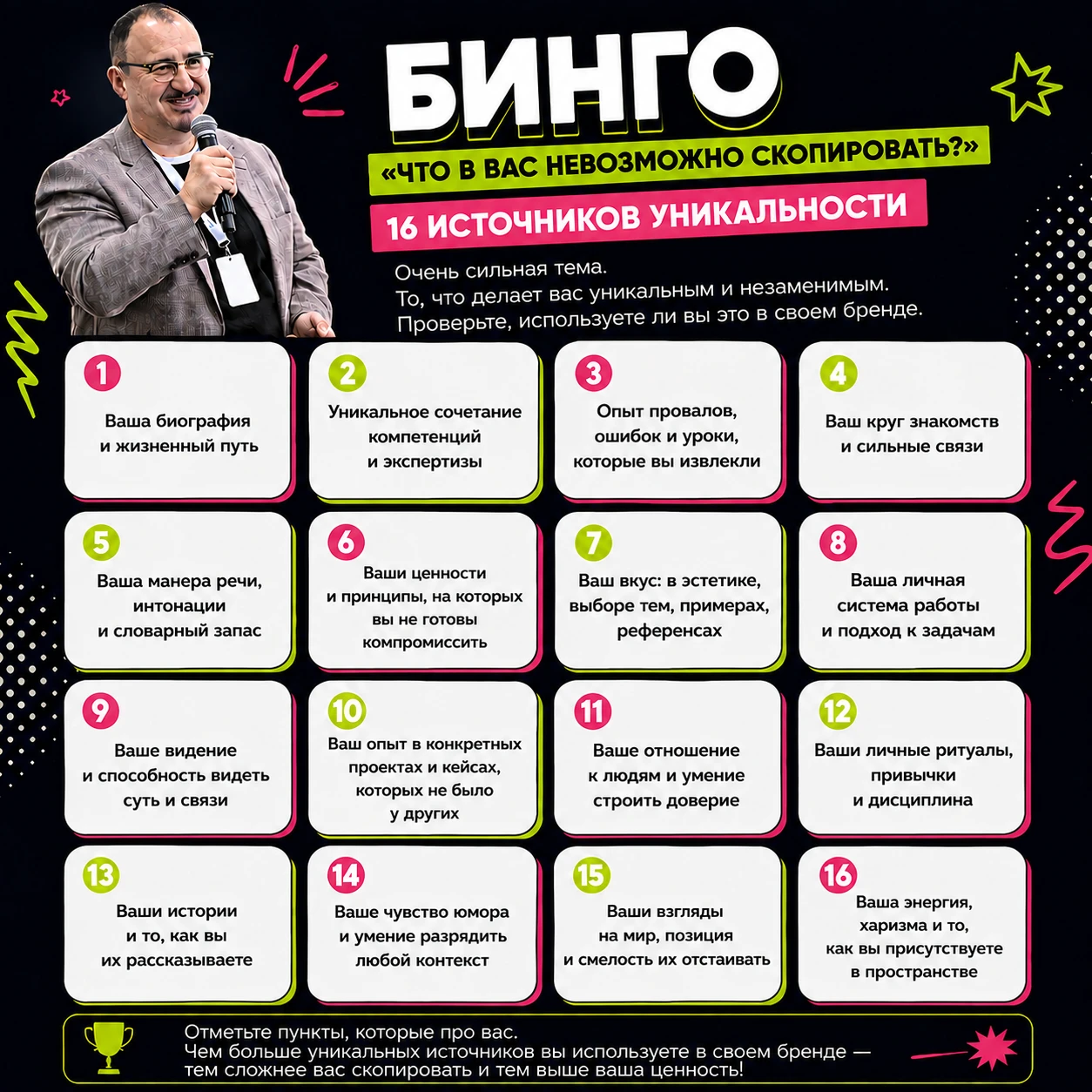 16 источников уникальности для вашего личного бренда