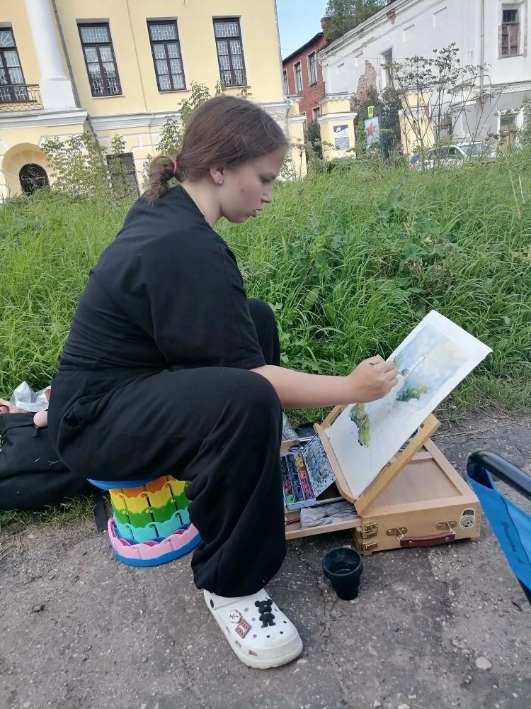 🎨18 августа участники XXV Межнационального пленэра юных художников на Владимиро-Суздал...